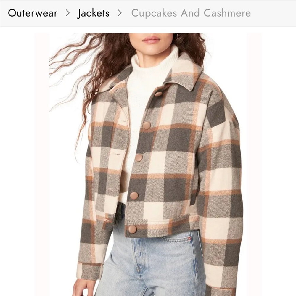 Cupcakes and cashmere Sherpa lined bomber jacket